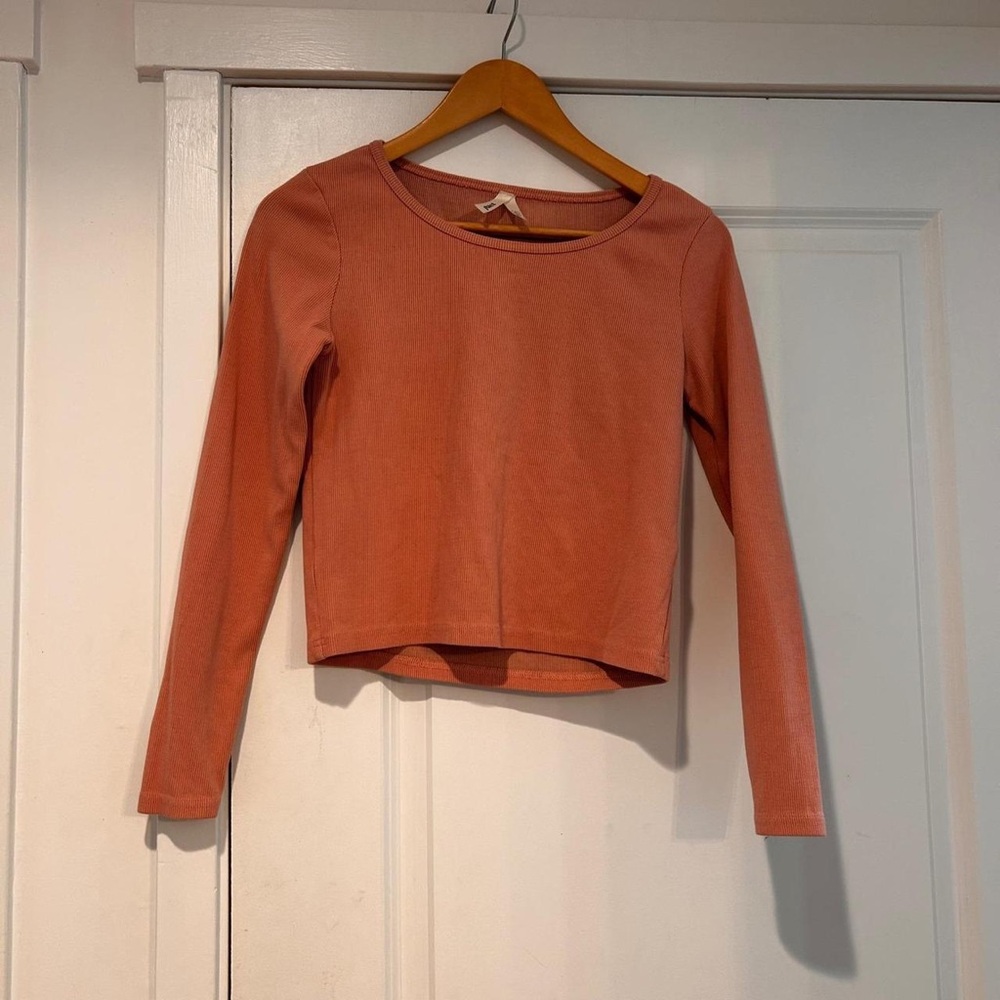 Pact Women's Long Sleeve Cropped Top - Terracotta